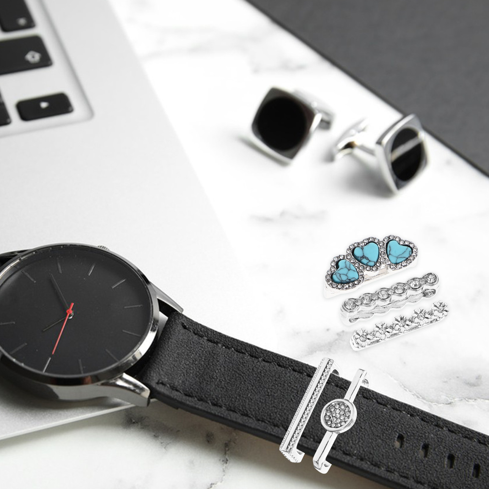 Smartwatch Straps & Accessories - Conjunto de 5 Peças de Anéis