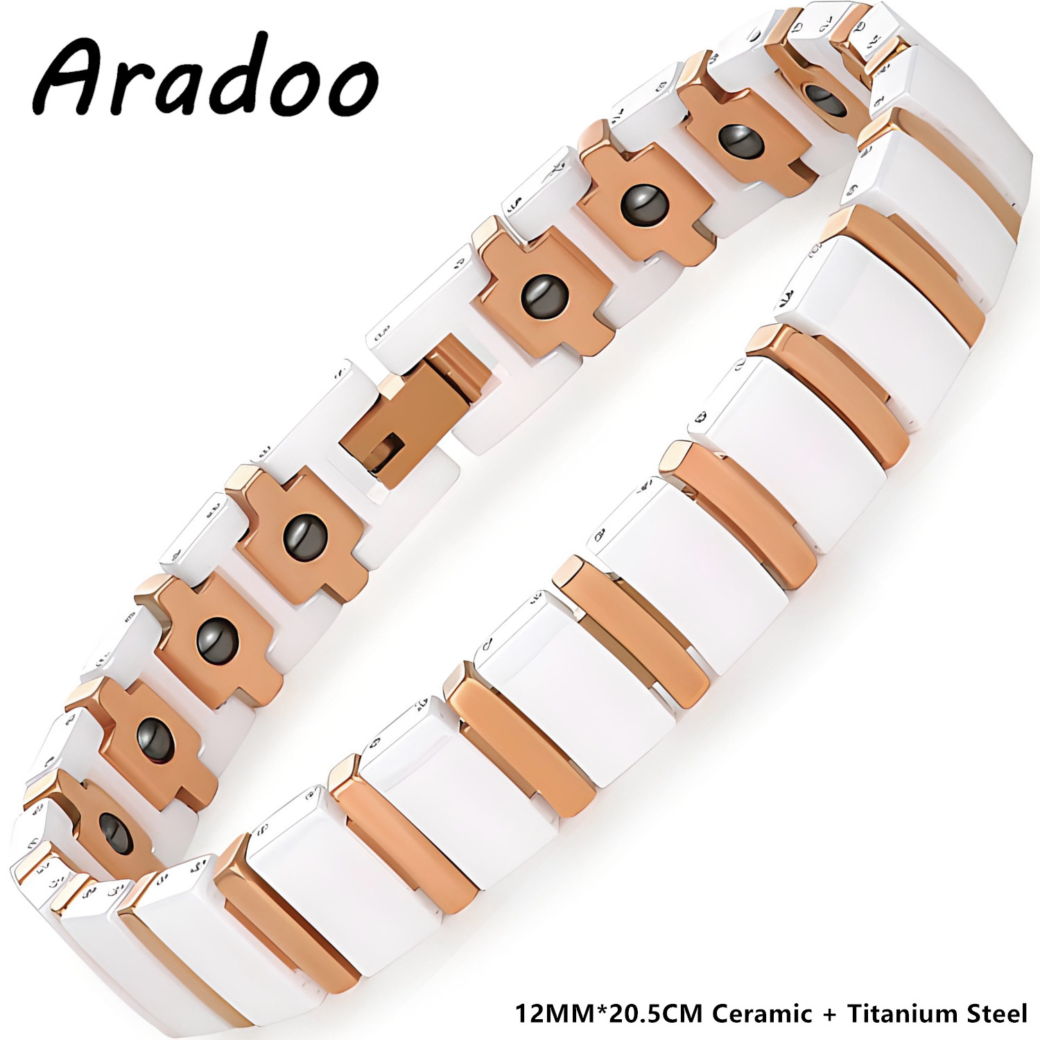 Ceramic Link Bracelet - Pulseira de cerâmica premium ARADOO com