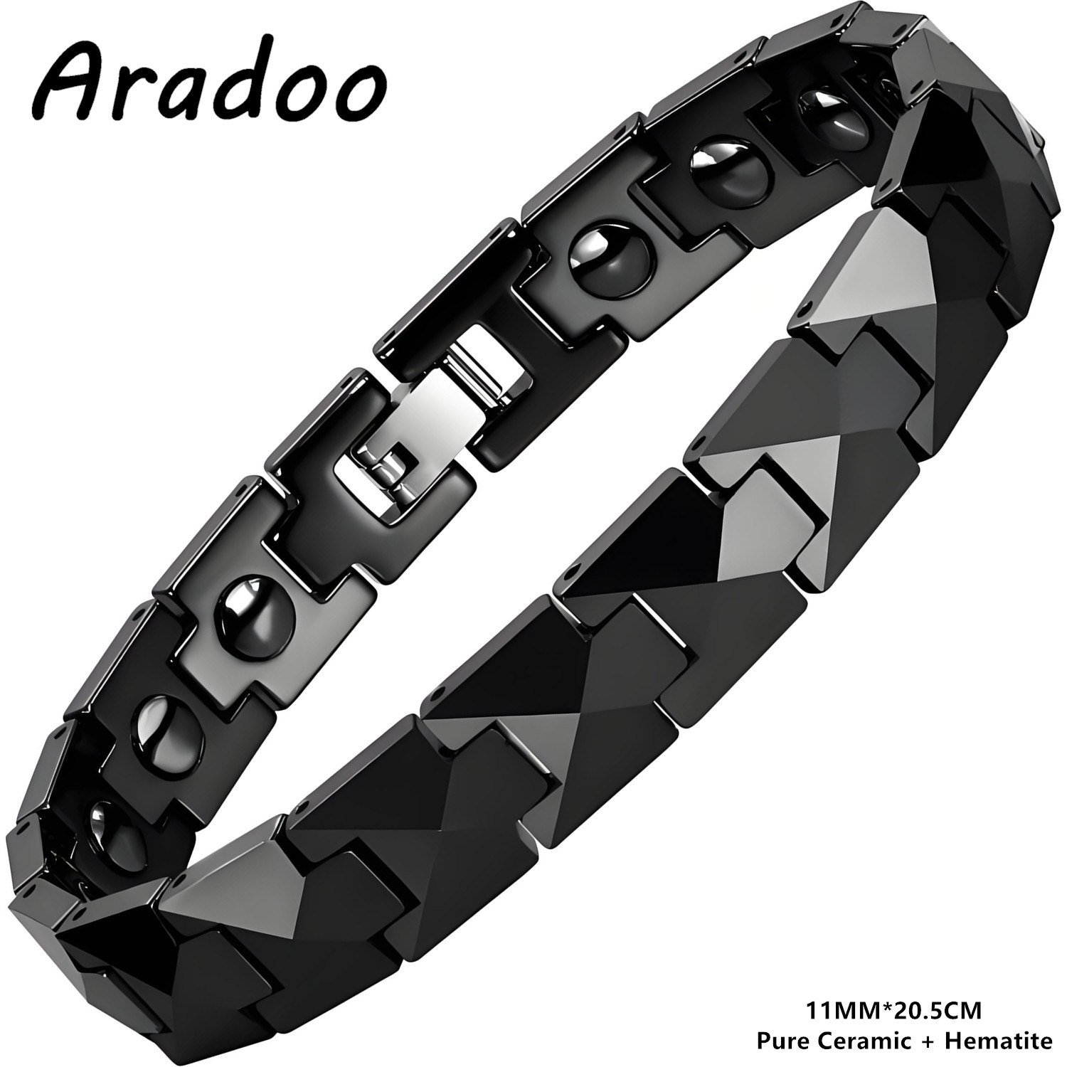 Ceramic Link Bracelet - Pulseira de cerâmica premium ARADOO com