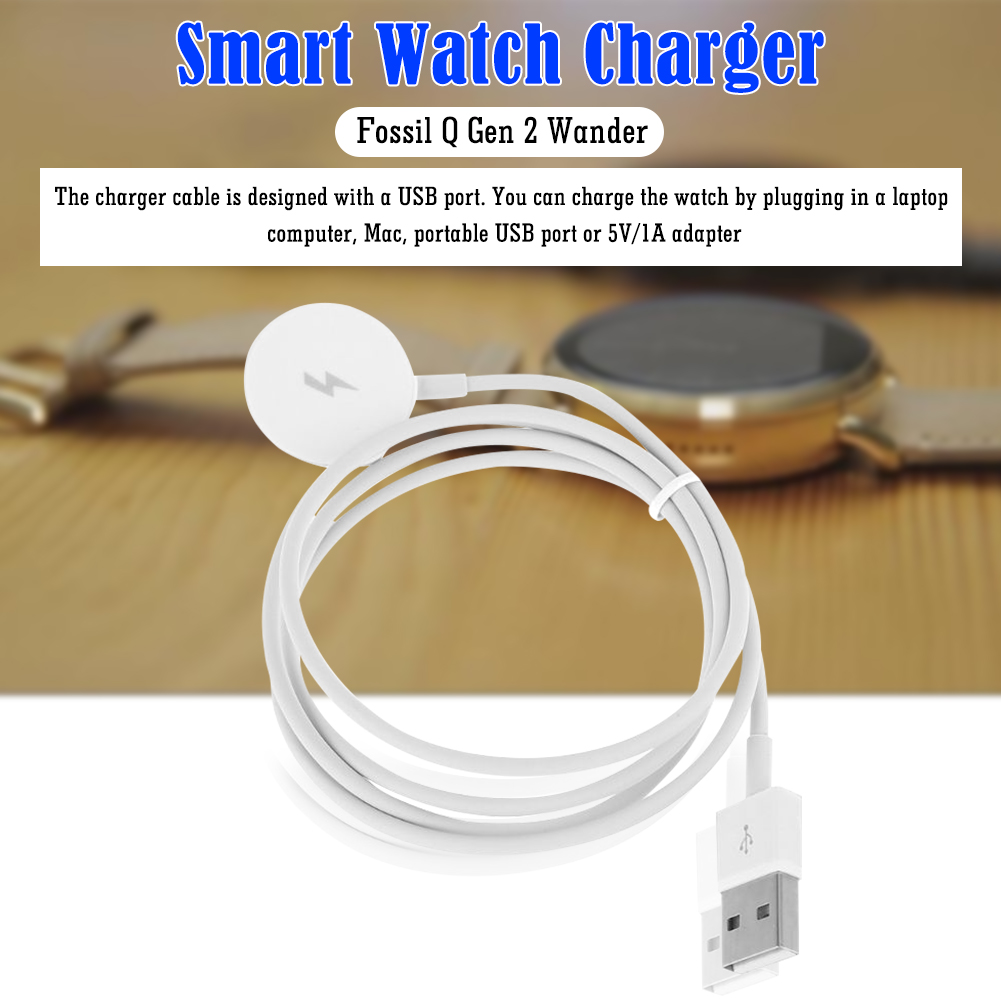 Fossil Smartwatch Accessories - Cabo Carregador USB para Relógios, Base