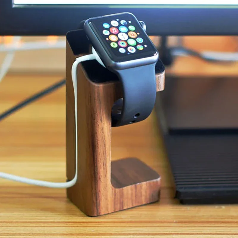 Suporte de madeira para carreg - Apple Smartwatch Accessories avaliação e preço