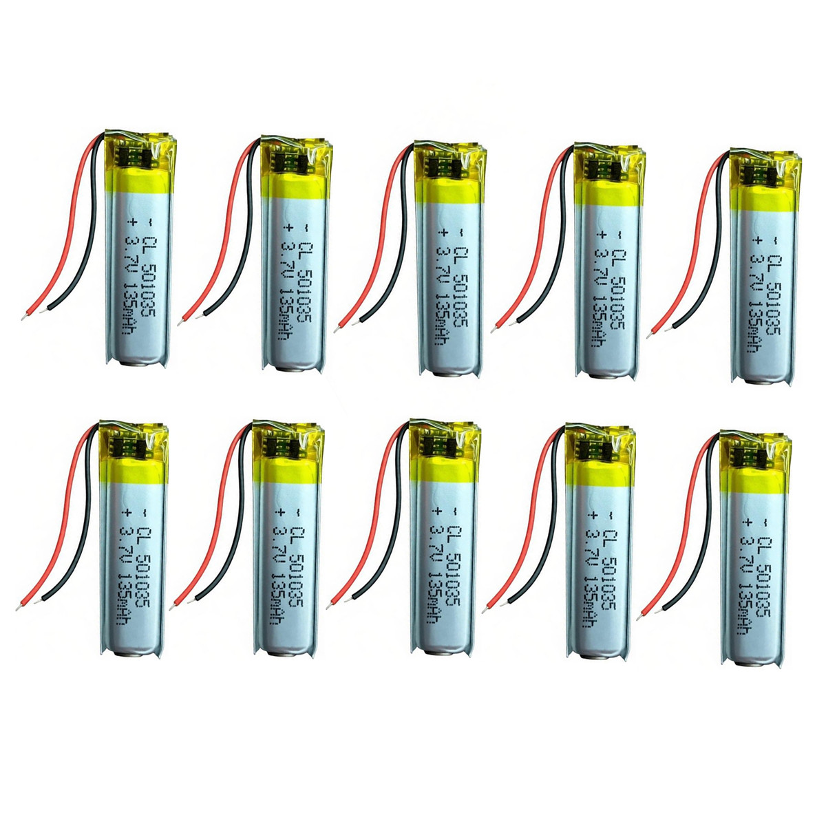 10PCS 3.7V 135mAh 501035 Bater - Smartwatch Headset avaliação e preço