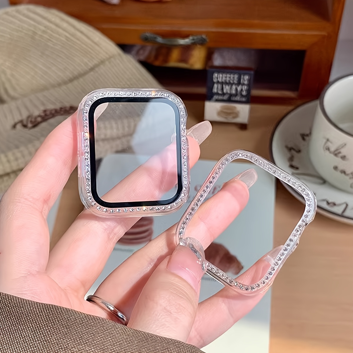 Capa de vidro + diamante para  - Smartwatch Band Accessories avaliação e preço