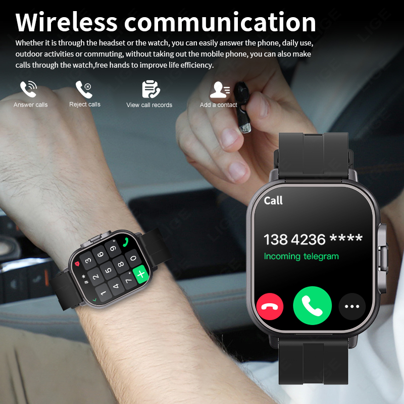 LIGE Novo Relógio Inteligente  - Smartwatch Headset avaliação e preço