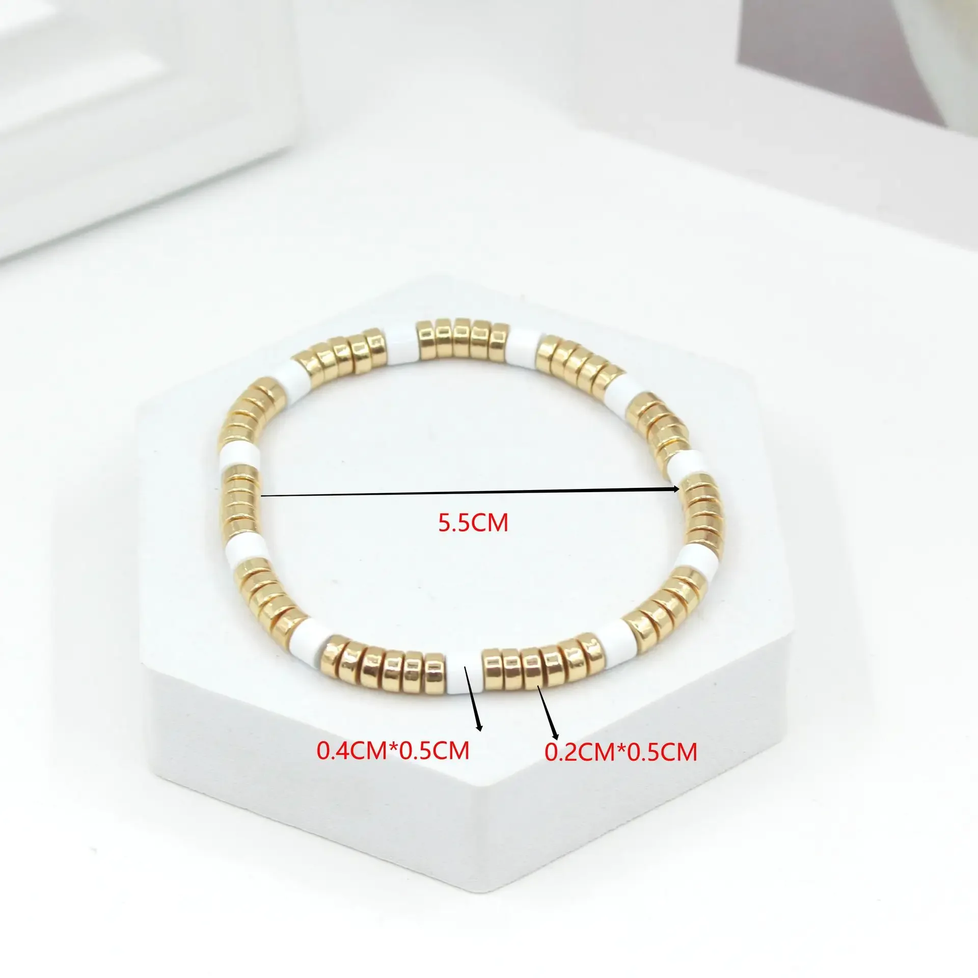 Boêmio esmalte branco vento fr - Ceramic Link Bracelet avaliação e preço