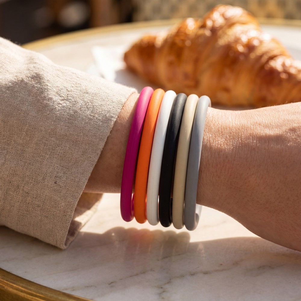 Pulseira de silicone redonda d - Ceramic Link Bracelet avaliação e preço