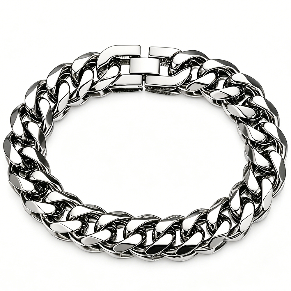 Pulseira Elo Cubano de Aço Ino - Ceramic Link Bracelet avaliação e preço