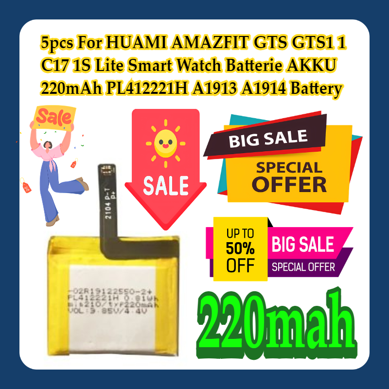 5 peças para huami amazfit gts - Smartwatch A1914 avaliação e preço