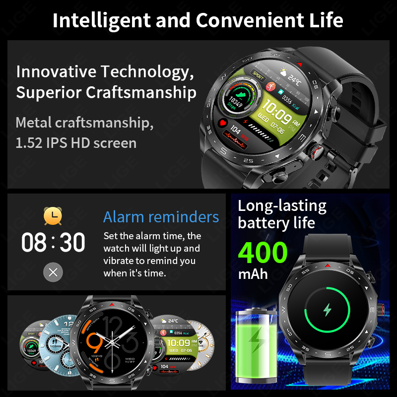 Relógio Inteligente LIGE TWS 2 - Smartwatch Headset avaliação e preço