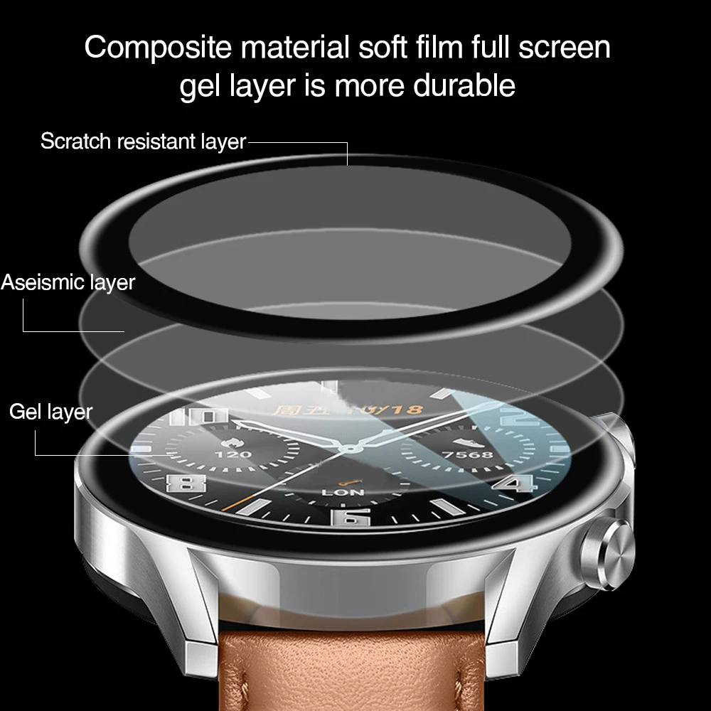 1-3 pces hd protetor de tela c - Huawei Smartwatch Accessories avaliação e preço