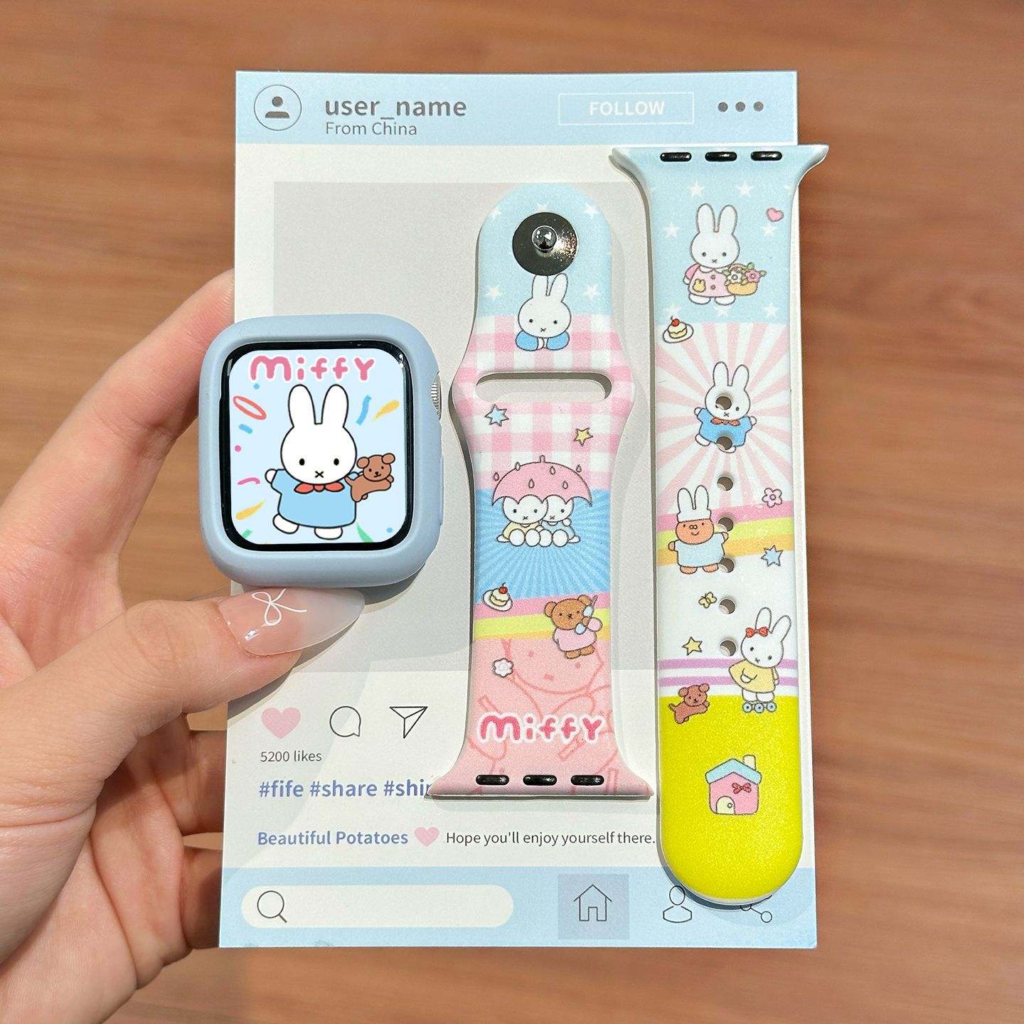 Pulseira de Silicone Miffy Cor - Apple Smartwatch Accessories avaliação e preço