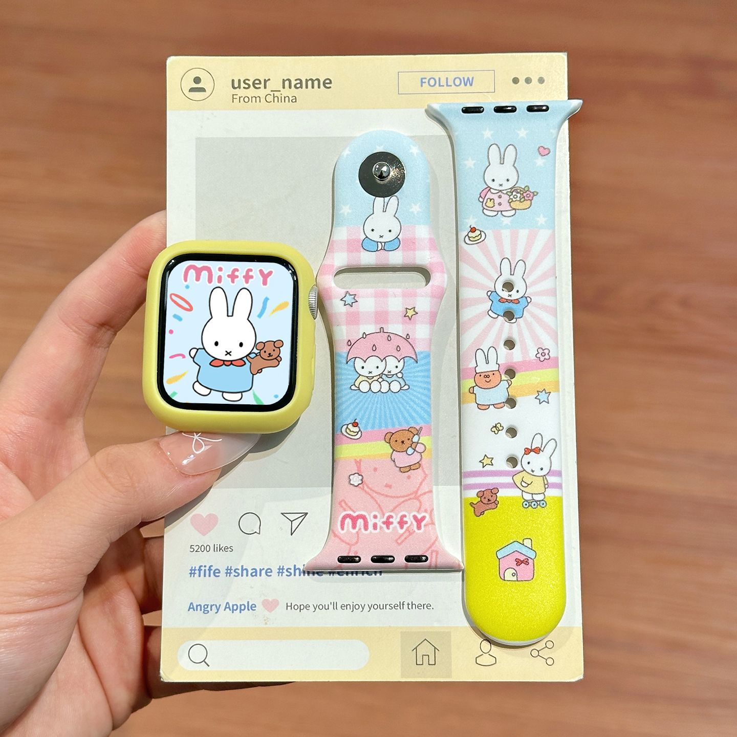 Pulseira de Silicone Miffy Cor - Apple Smartwatch Accessories avaliação e preço