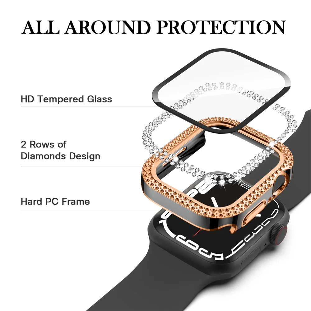 Capa de diamante para apple wa - Smartwatch Band Accessories avaliação e preço
