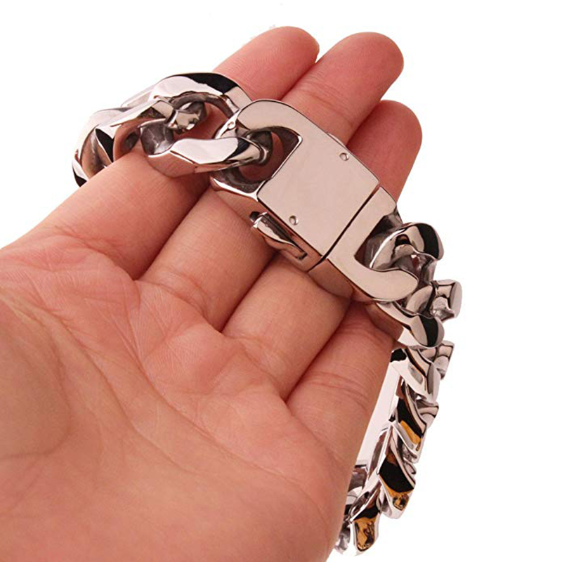 Aço Inoxidável Cubano Curb Cad - Ceramic Link Bracelet avaliação e preço