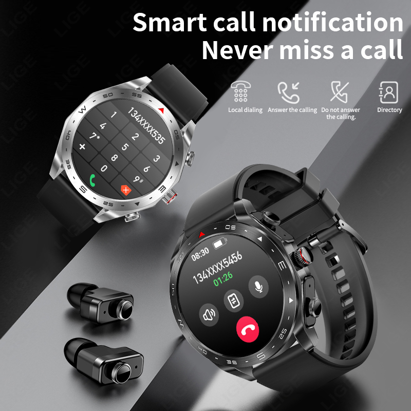 LIGE-Smartwatch impermeável co - Smartwatch Headset avaliação e preço